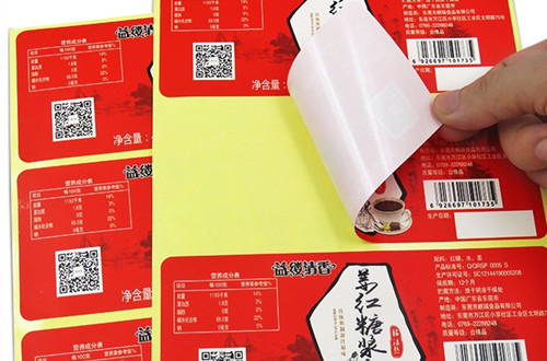 食品標(biāo)簽印刷-姜紅糖漿不干膠印刷
